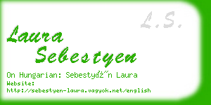 laura sebestyen business card